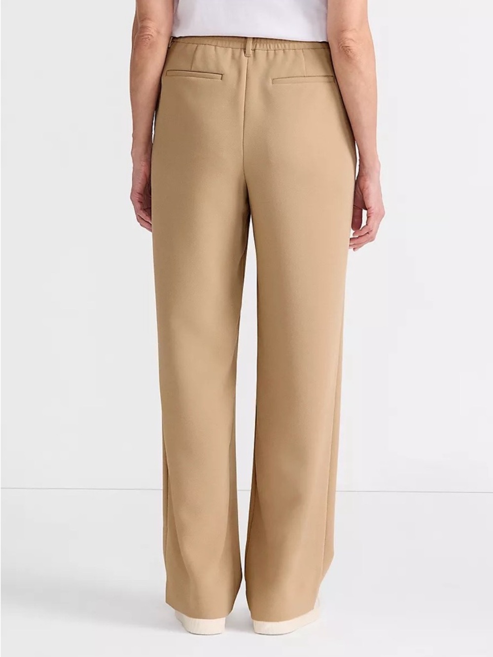 Lands End Wide-Leg High-Waist Trousers in Camel - Picture 3 of 6